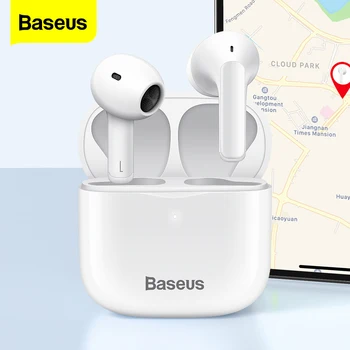 Baseus E3 TWS sem Fio Fone de ouvido Bluetooth 5.0 de Fone de ouvido Fone de ouvido sem Fio Verdadeiro Fones de ouvido Para o iPhone 12 Pro Max fones de Ouvido mãos livres